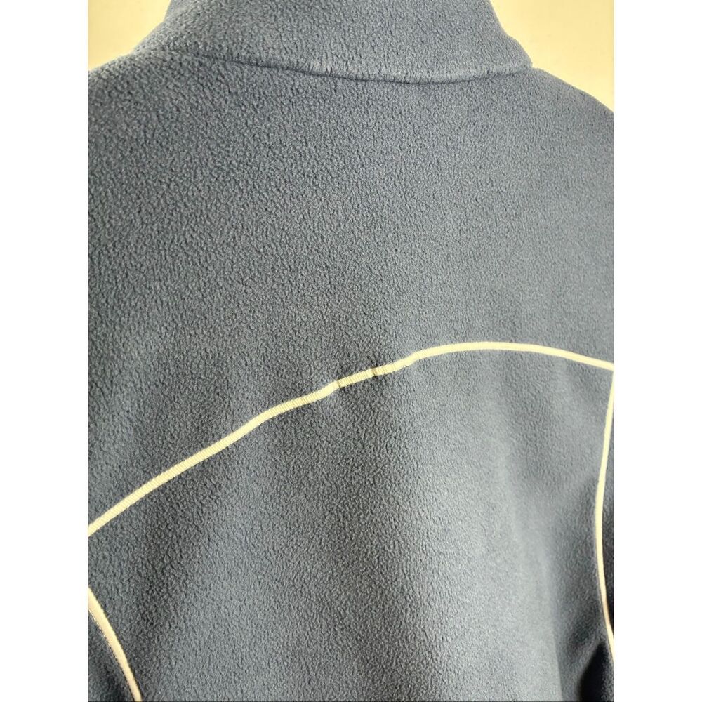 ALO Polar Fleece Game Time Full Zip Jacket in Bluestone/White Size S - Picture 6 of 7